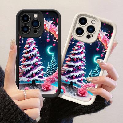 JT330 Magical Christmas Eve Winter Wonderland Scene for iPhone 17 16 15 Pro Max Samsung S26 S25 Ultra A17 A16 A07 A56 Xiaomi 15T Redmi 15c Soft Case