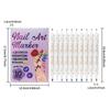 10-colour Nail Art Graffiti Pen Double-ended Acrylic Nail Paint Pens Nail Art Markers  DIY Nail Art
