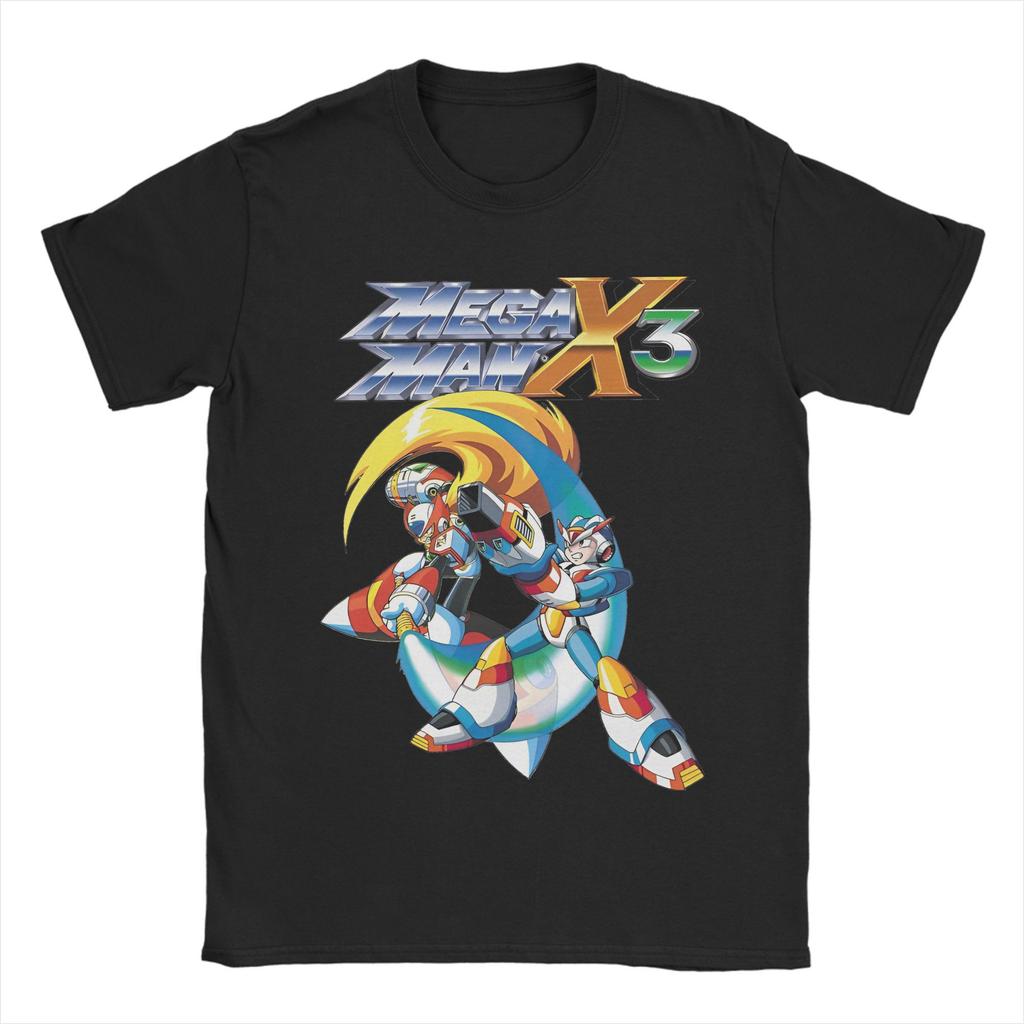 Streetwear Megaman X Zero Art T-Shirt For Men Women O-neck Short Sleeve Tops Shirts  Cotton Summer Clothing