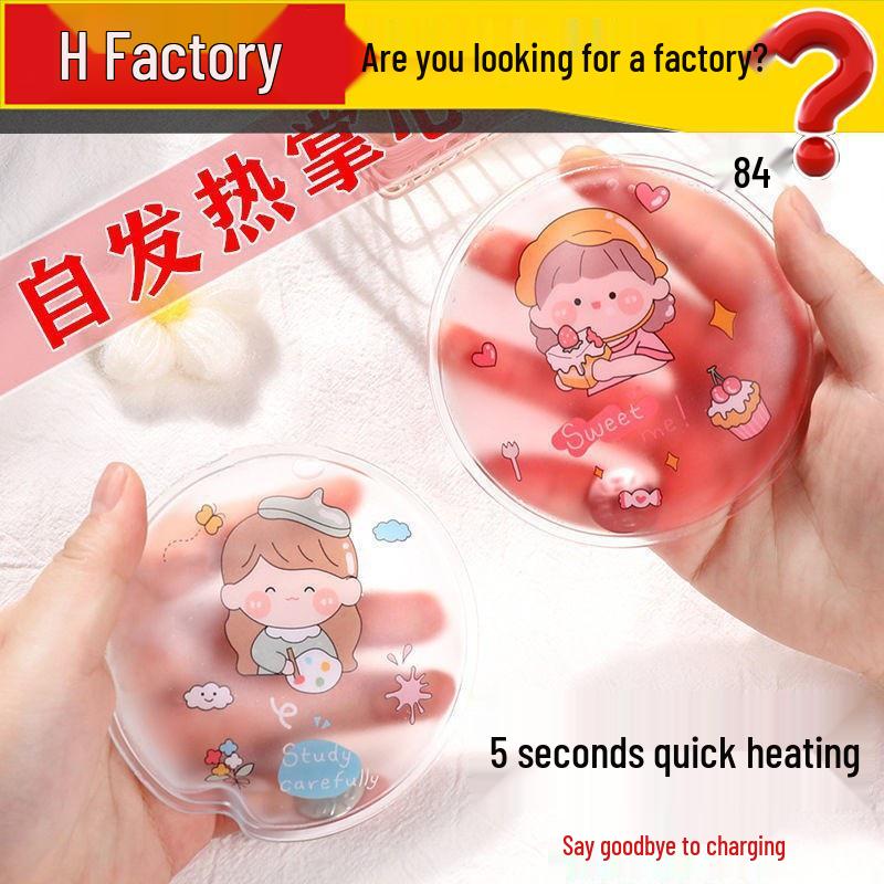 Bye Bye Hot Mini Reusable Hand Warmer - Portable, Cute, Snap-to-Heat Winter Essential for Students