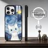 V-Van Gogh Lustige Ca Handyhülle Für iPhone17,16,15,14,13,12,11 Plus,Pro Max Magnetisch Für Magsafe Kabelloses Laden