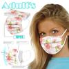 10pcs Flower Printing Adult Disposable Christmas Mask 3 Layer Earring Face Mask