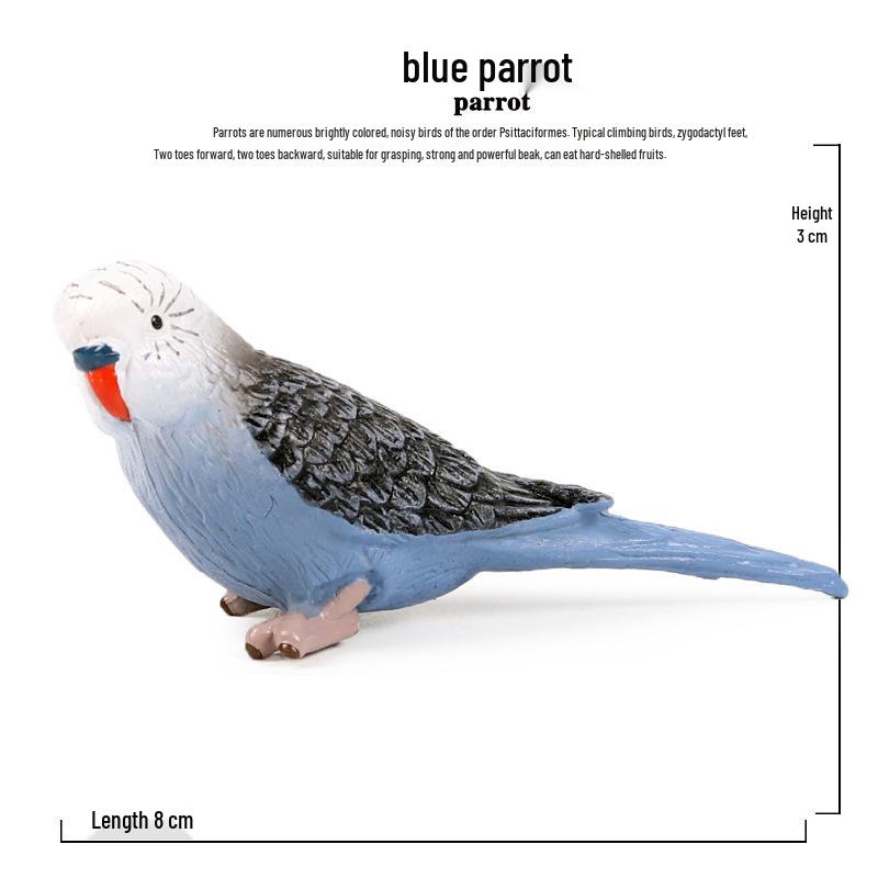 Children's Static Wild Animal Bird and Parrot Figure Set