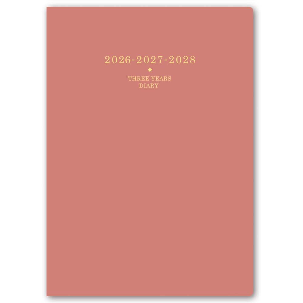 NOLTY 2026 A5 Memory 7332 January Planner, Size, 3-Year Diary, Pink, (Starts 2026)