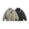 Unisex Japanese Style Retro Quilted Stand Collar Down Jacket Winter Warm Parka Men Women
