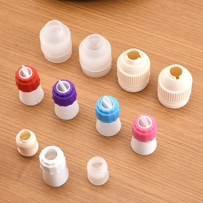 Icing Piping Bag Nozzle Converter Two-color Monochrome Cream Coupler Pastry Nozzles DIY Cup Cake Baking Decorating Tips Set