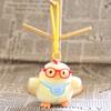 Cute Chick Plush Keychain Pendant with Embroidered Bibs Soft Skin-Friendly Mini Stuffed Animal for Bags And Keys Baby Shower Gift for Kids And Girls