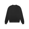 Men's Autumn and Winter Heavy Jacquard Checkerboard Checkerboard T-shirt Men's T-shirt Round Neck Casual Bottoming Shirt Knitted Long-sleeved T-shirt