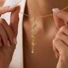 Bohemian Starfish Shell Conch Turtle Pendant Necklace for Women Punk Thick Chain Flower Choker Charm Summer Vacation Jewelry