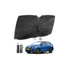 Car Front Sunshade for All Vehicles Features a Folding Center Foldable Car Sunshade Light Heat UV Easy Impact Front Car Rearview Mirror 10 Reinforced