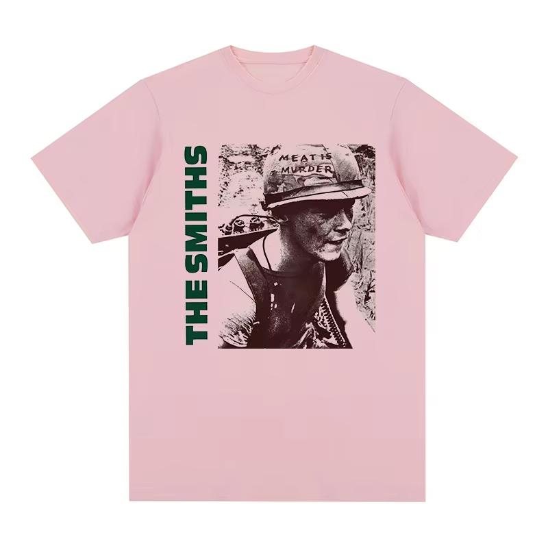 The Smiths Meat Is Murder Morrissey Marr 1985 Punk Rock Band Vintage T-shirt Cotton Men TEE Women Top Streetwear Oversize Casual