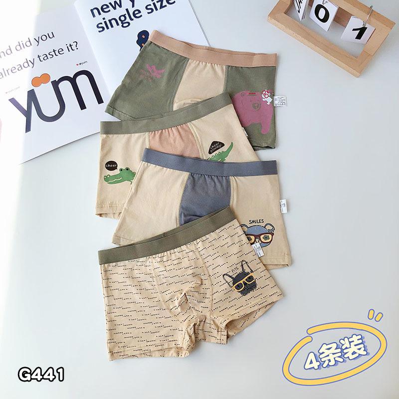 Children's Summer Cotton Boxer Briefs (Class A) for Boys Aged 9-12 - No Pinch Design.
