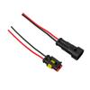 Long Lasting 2 Pin Amp/Tyco Waterproof Wire Connectors with Cable Kits for Automotive and Motorcycle Use (10 Sets)