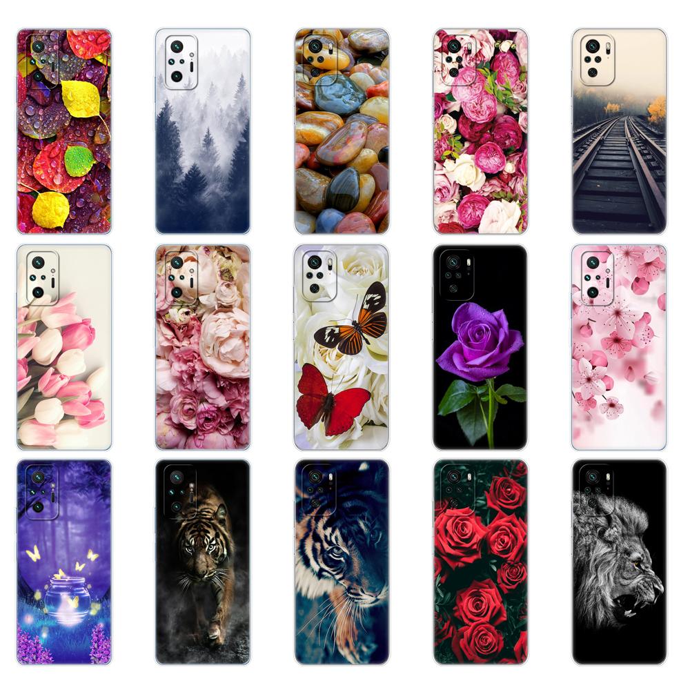 For Xiaomi Redmi Note 10 10S Case 4G 5G Silicon Soft Tpu Back On Redmi Note 10 Pro Global Phone Cover Note10 S Bumper Etui Funda