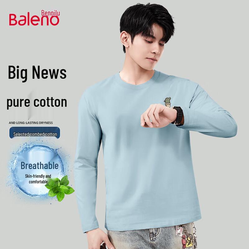 Baleno Men's Pure Cotton Long Sleeve T-Shirt