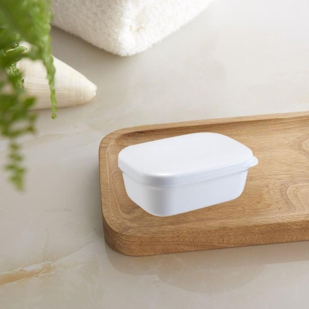 Portable Waterproof Leakproof Soap Holder Detachable with Lid Travel Bar Soap Case Draining Layer Plastic Soap Container Camping
