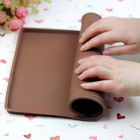 Hitzebeständige Silikon Biskuitmatte Zufällige Farbe Pizza Keks Backblech Pad Küchenwerkzeug