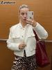 Women's New Fall Winter High-End Crew Neck Small Cardigan Style Short Jacket Fashion Versatile Oversized Check Blazer