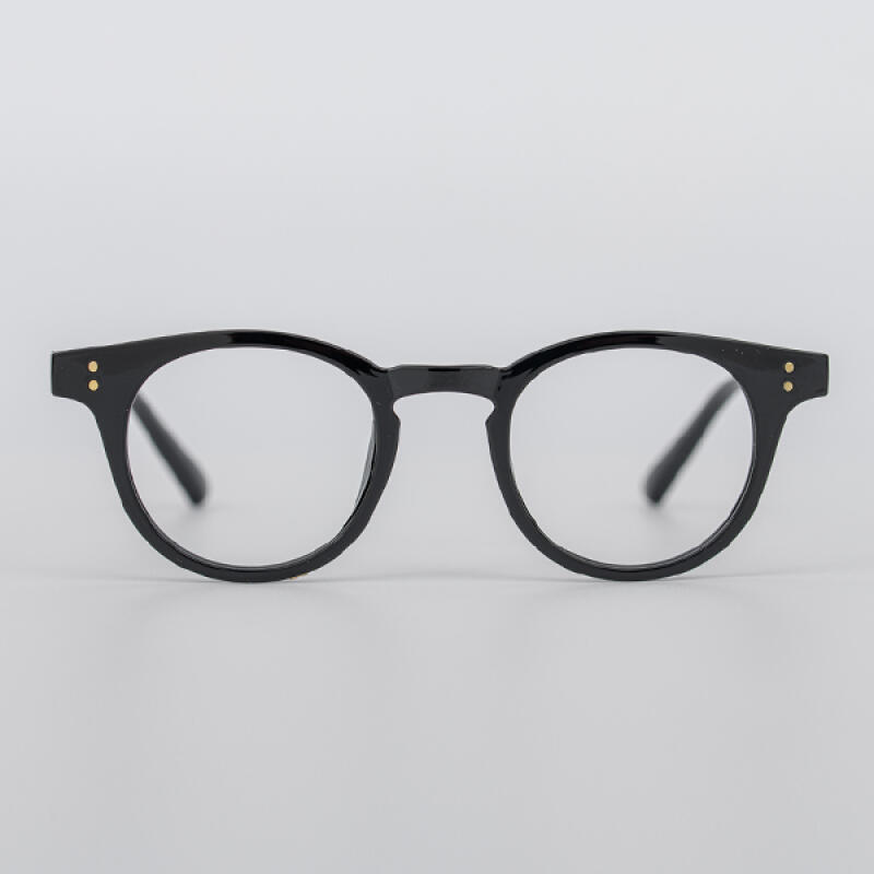 SBKA Icon-C01 Round Horn-Rimmed Glasses (Blue Light Blocking)