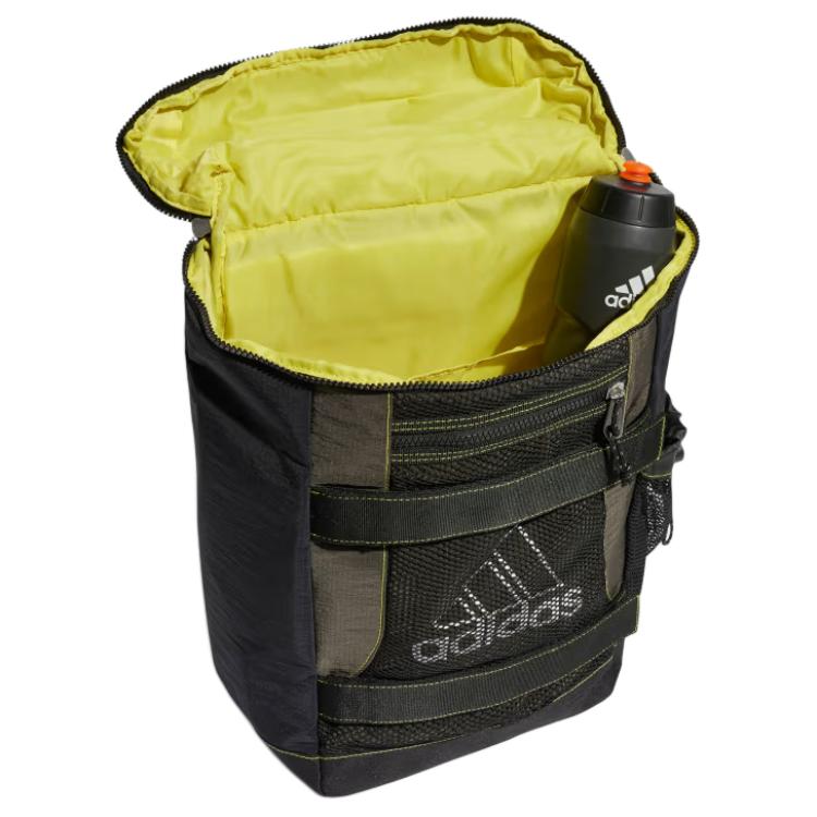 Adidas Polyester Backpack Unisex Black/Deep Olive Adidas JD5599