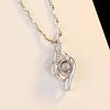 Love Heart-shaped Projection Necklace for Women, Japanese and Korean Simple Student, Customized Pendant Collarbone Chain