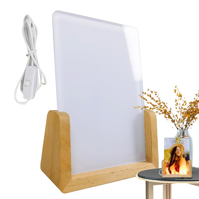 

Sublimation Acrylic Blank Sublimation Photo Blanks 3D Night LED Light Lamp Base Acrylic Photo Frame Panel Blank Night Light United States