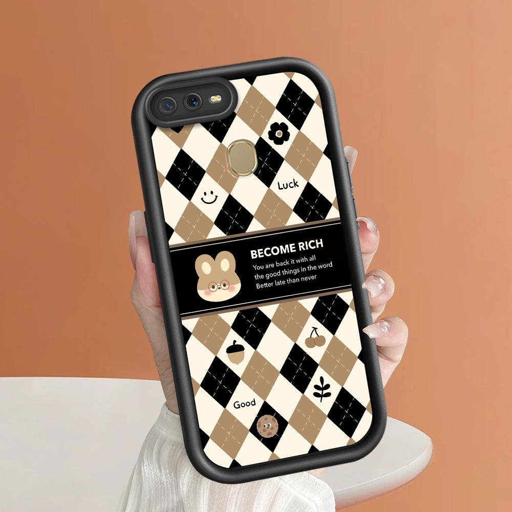 Soft Silicone Square Ladders Cartoon Pattern Full Cover Camera Protection Shockproof Case for OPPO Reno Realme OnePlus