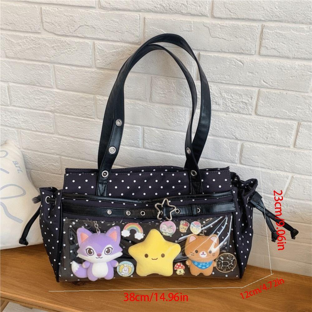Star Polka Dot Itabag Harajuku Anime Tote Bag Portable JK Uniform Handbag Girl