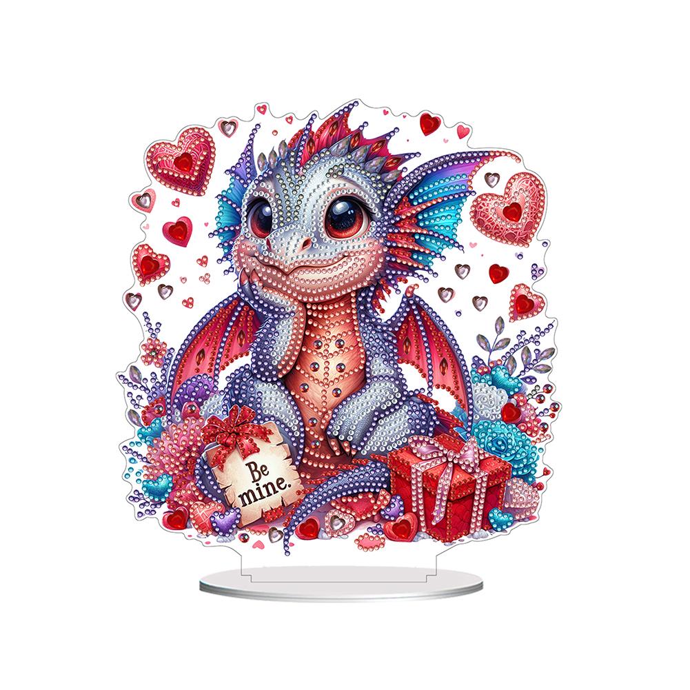 Acrylic Special Shape Owls Diamond Painting Tabletop Ornaments Kit 5D DIY Diamond Art Tabletop Decorations for Home Office Decor