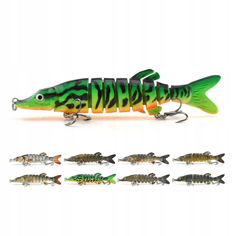 Wobbler Fishing Lure Pike Zander Catfish Jointed 8-Segment 9Cm 7G