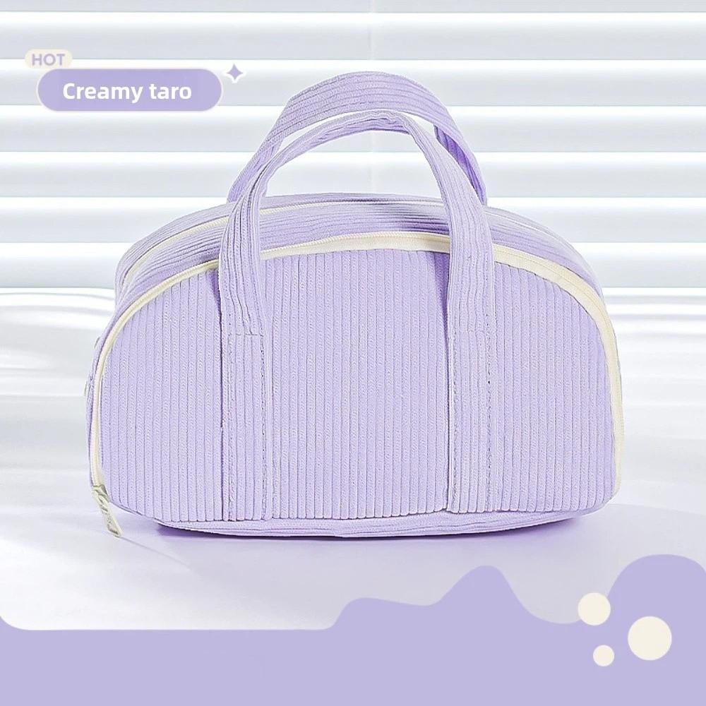 Handheld Colored Velvet Pencil Bag Thickened Pen Bag Office Organizer Stationery Bag Makeup Bag