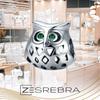 Owl Charms 925 Bead Pendant Colorful Zircons