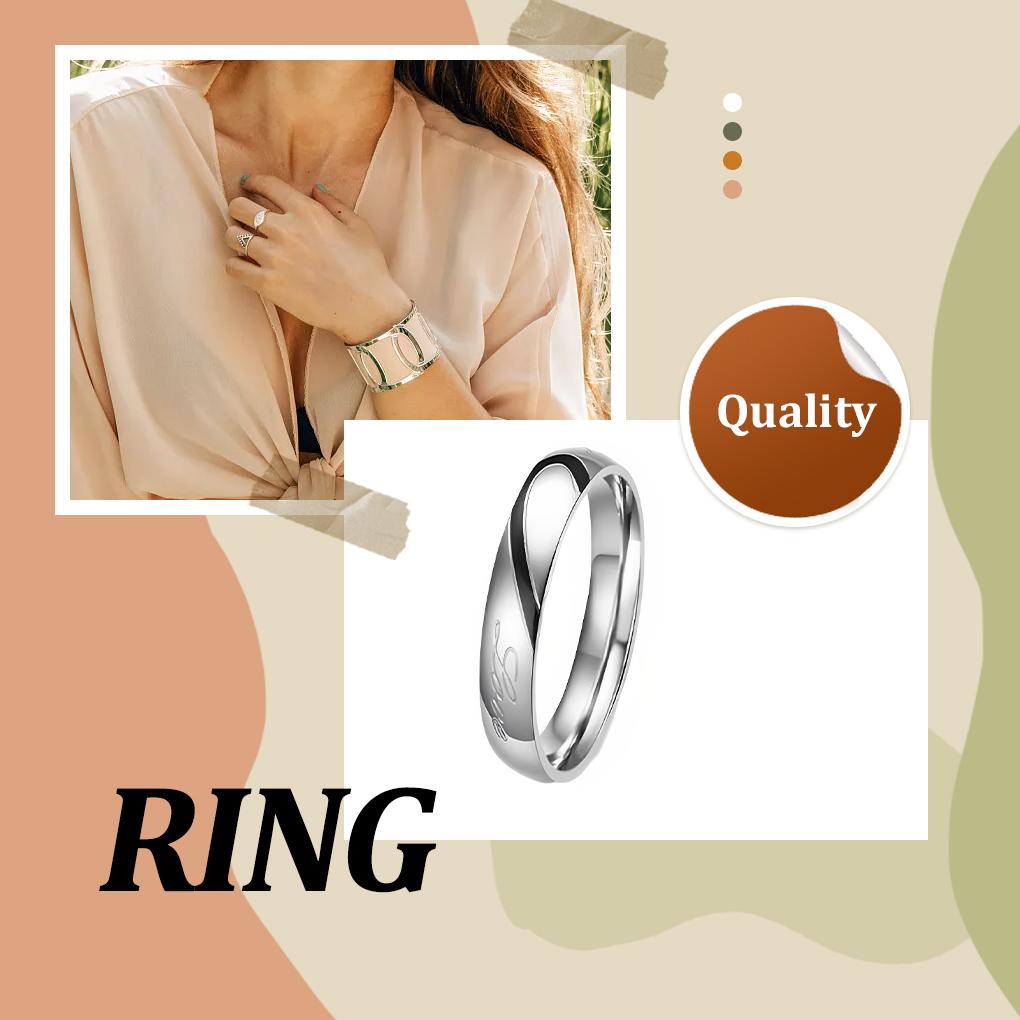 Ring Leicht Tragbar Langlebig Geschenk Fingerringe Robust Unisex Schlicht Wasserdicht Kleine Größe Schmuck Frauen Festival