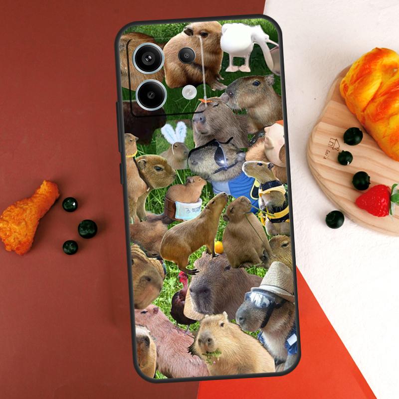 Capybara Cute Case For Xiaomi Redmi Note 14 13 Pro 9 10 11 12 Pro 10S 11S 12S Redmi 14C 13C 10C 12C Coque