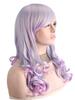 Dreamy purple curly hair wigs with center part bangs high temperature fiber synthetic wigs for women cosplay costume gifts