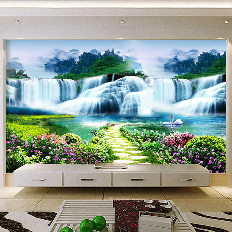 Fotomural 3D Clasic Natura Peisaj Cascade Tapet Sufragerie TV Canapea Fundal Fototapet Decor Home