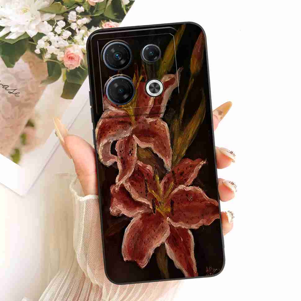 Pour Infinix GT 10 Pro 5G X6739 Étui Mode Fleurs Colorées Complète Housse Souple en Silicone Pour Infinix GT 10Pro 10 pro 5G Étuis de Téléphone