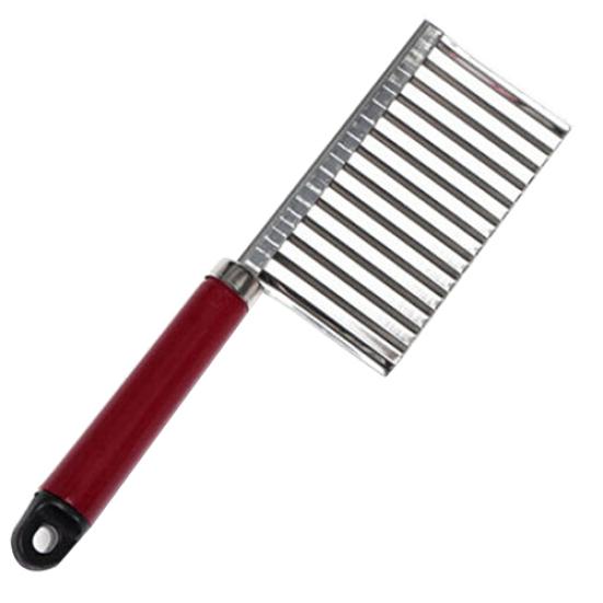 Stainless Steel Potato Chip Vegetable Crinkle Cutter Blade Slicer Wave Knife
