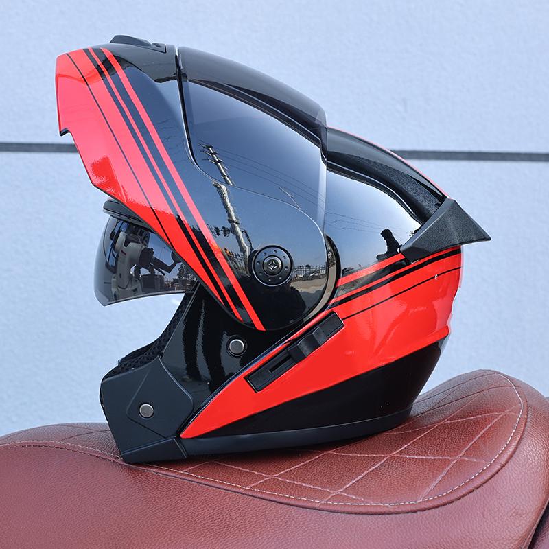 ORZ electric bicycle helmet ABS with double lenses, men's and women's four season open face helmet, riding helmet DOT