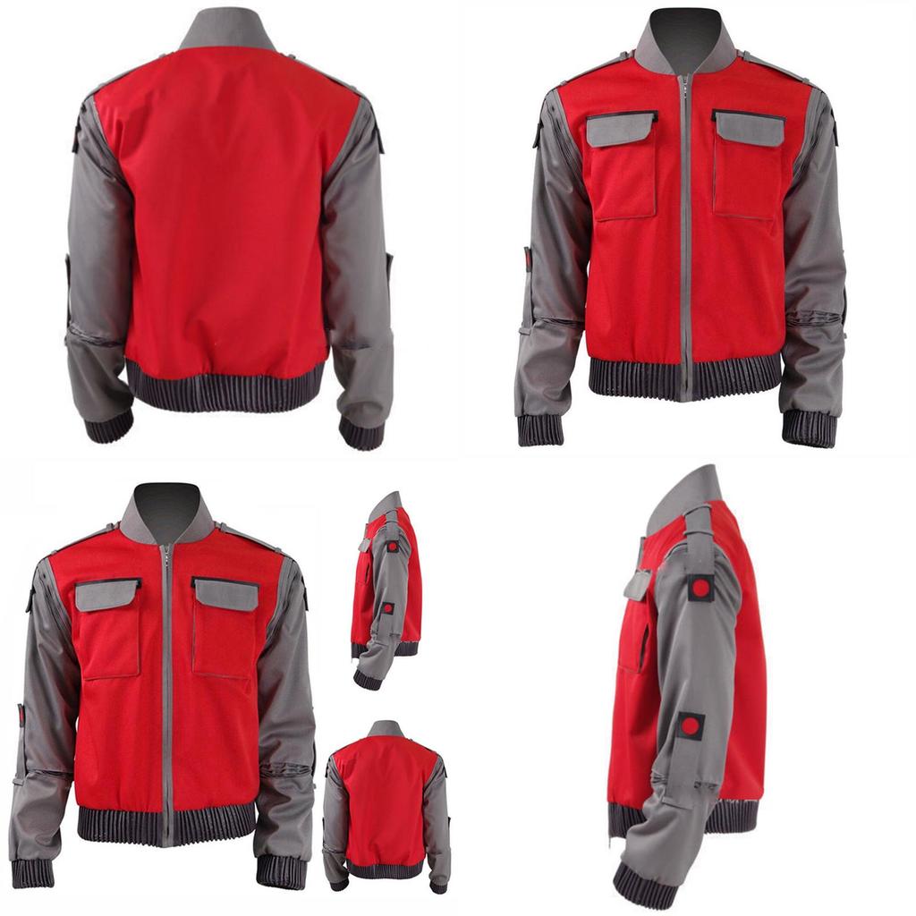 Chaqueta Mardi de Alta Calidad Regreso al Futuro Disfraz Cosplay para Adultos
