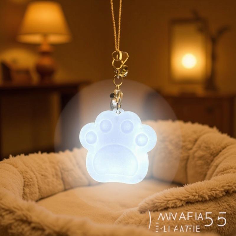 Heart-Shaped USB Rechargeable Touch Light Pendant Backpack Gift