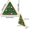 Yuanhe Billiards Pool Ball Clock - 14Inch Triangle Pool Table Cool Wall Clock with Solid Wood Frame,Great for Billiards Room,Pool Room,Game Room,Bar