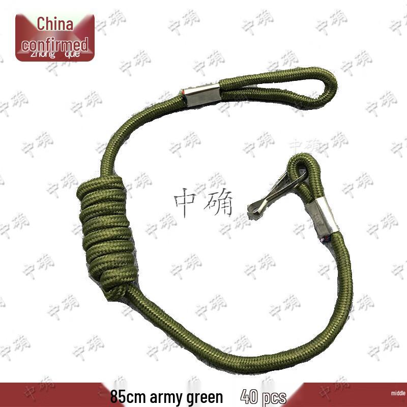 Military Green Safety Key Lanyard (85cm, 40-Pack)