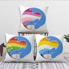 Trans Blahaj  Shark Cushion Cover Pillow Cover Decoration Room Home Sofa Living Office Car Nordic Simplicity