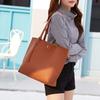 Women Tote Bag Solid Color Shoulder Bag Magnetic Closure Faux Leather Handbag with Separate Small Clutch for Work Travel Party