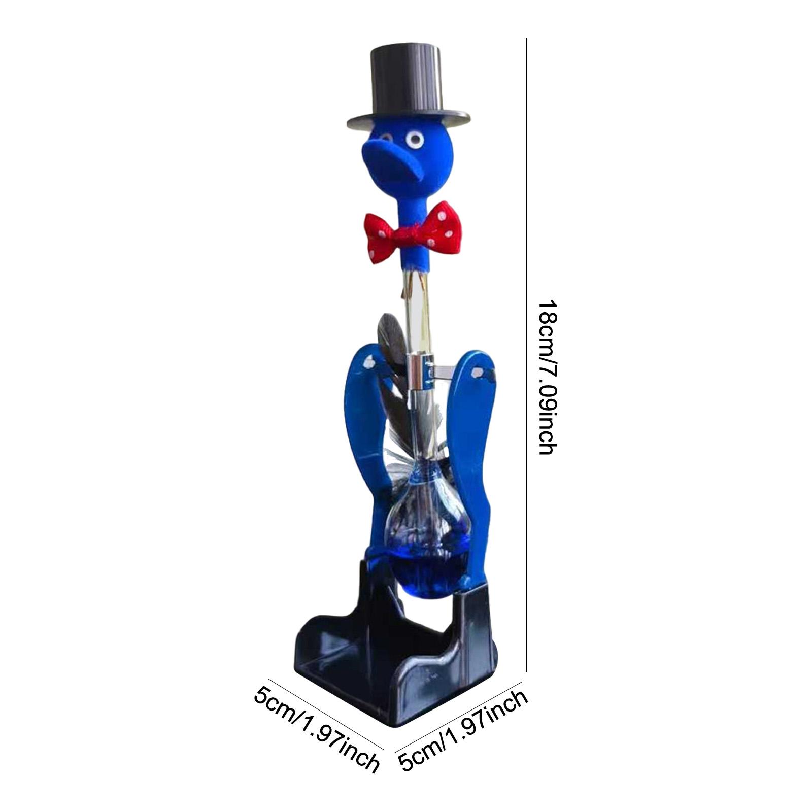 

Novelty Drinking Water Bird Toy for Home Office Glass Drinking Bird Non-Stop Glass Duck Creative Toys Educational Ornament синій