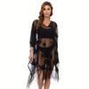 Hollow Out Beach Cover Up Lace Mesh Bikini Cover Up Fashion Swimsuit Cover Up  For Women