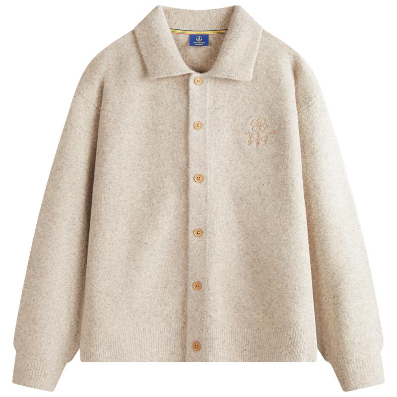 Unisex Wool Knit Cardigan Sweater