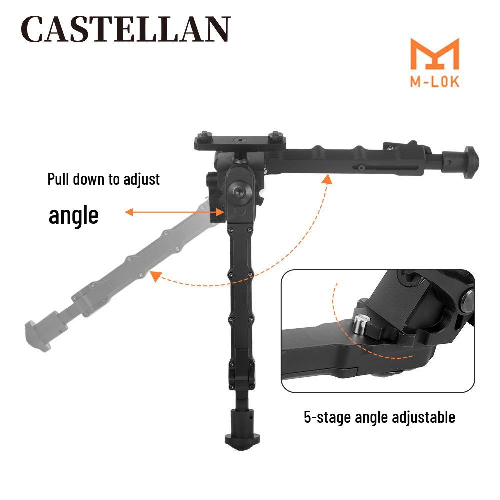 V9MLOK Tactical Retractable Adjustable Alloy Bipod for Toy Gun Decoration
