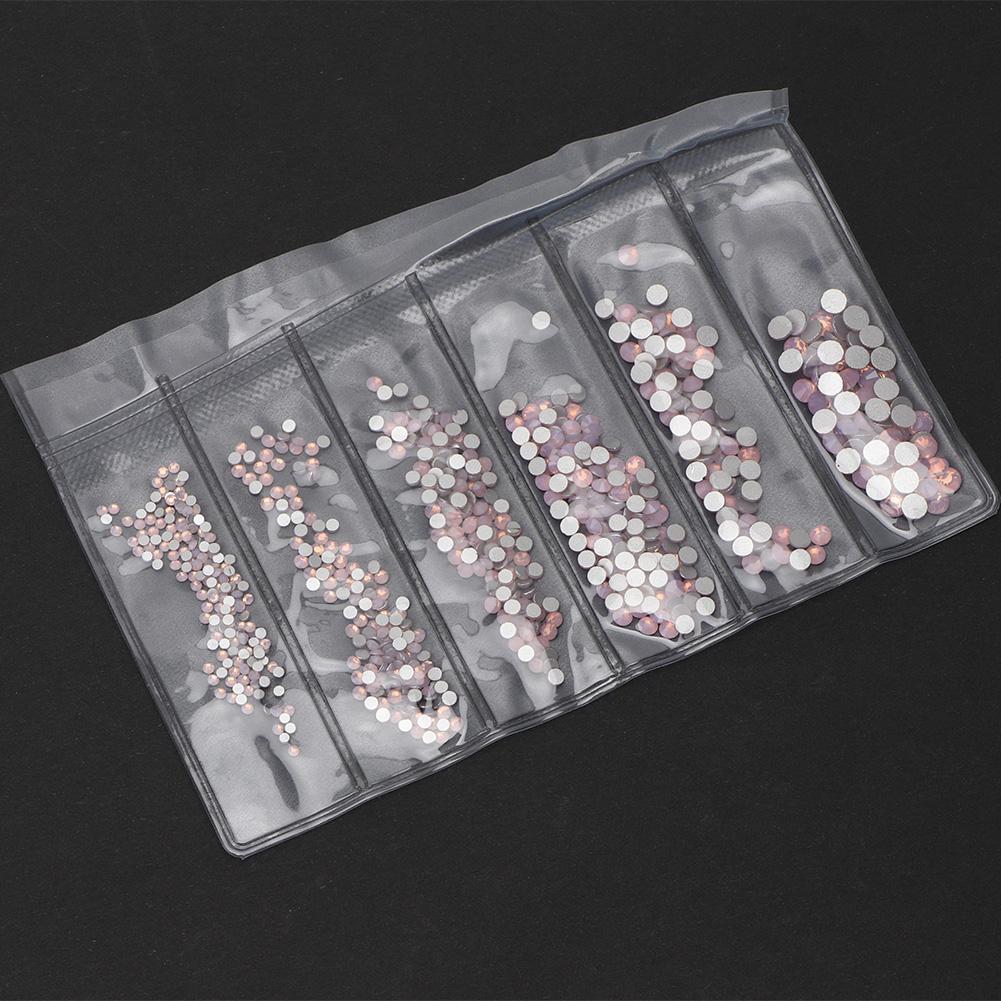 DIY Colorful Crystal Glass Nail Art Rhinestons Decoration Costumes Material Package(Pink Opal)